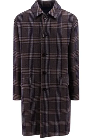 Etro Homme, Manteaux, Multicolore, Taille: L Manteau Tartan en Laine et Cachemire