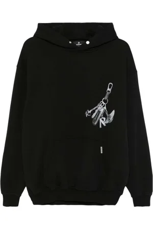 Represent Homme, Sweatshirts et sweats à capuche, Noir, Taille: S Sweat à capuche noir avec impression de clé