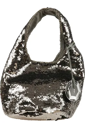 J.W.Anderson Femme, Sacs, Gris, Taille: ONE Size Sac à Main Paillettes avec Charm Métallique