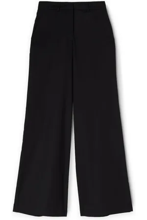 Motivi Femme, Pantalons, Noir, Taille: 38 FR Pantalon large en coton