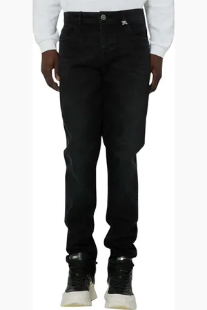 John Richmond Homme, Jeans, Noir, Taille: W31 Jean slim fit avec étiquette métallique sur le devant