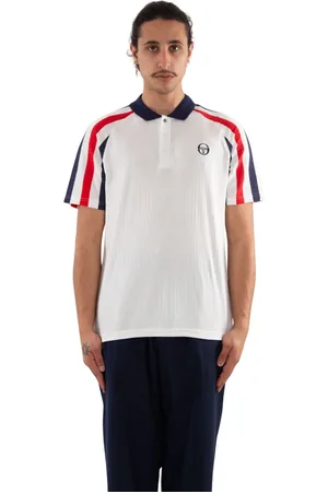 Sergio Tacchini Homme, Tops, Blanc, Taille: L Nouveau Polo à Côtes Blow
