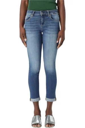 Liu Jo Femme, Jeans, Bleu, Taille: W31 Jean Skinny Avec Ourlet Relevé