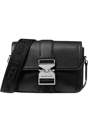 Michael Kors Homme, Sacs, Noir, Taille: ONE Size Sac bandoulière Hudson en cuir martelé