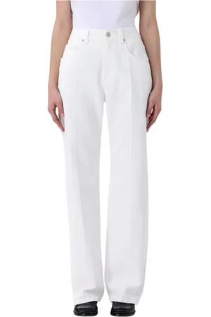 Brunello Cucinelli Femme, Jeans, Blanc, Taille: 42 FR Élégant Jean Large Blanc