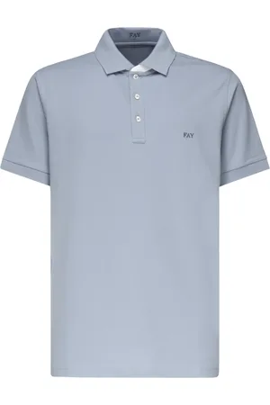 FAY Homme, Tops, Bleu, Taille: XL T-shirts et Polos Bleus avec Manches Courtes