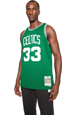 Mitchell & Ness Homme, Sport, Vert, Taille: S Maillot Larry Bird Celtics