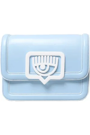 Chiara Ferragni Femme, Sacs, Bleu, Taille: ONE Size Sac bandoulière blanche Eyelike
