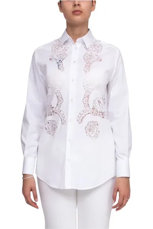 Dolce & Gabbana Femme, Blouses et Chemises, Blanc, Taille: 36 FR Chemise Blanche Optique pour Femme