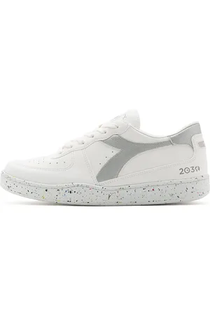 Diadora Homme, Chaussures, Blanc, Taille: 44 1/2 EU 2030 Baskets Basses Gris Marine