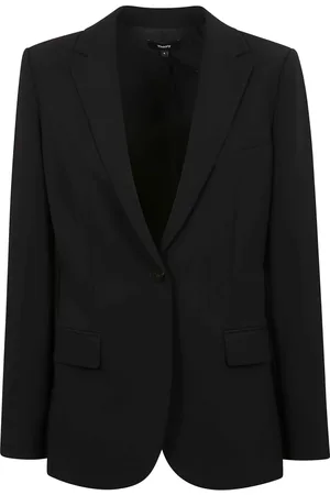 THEORY Femme, Vestes, Noir, Taille: 42 FR Blazer noir avec coupe ajustée