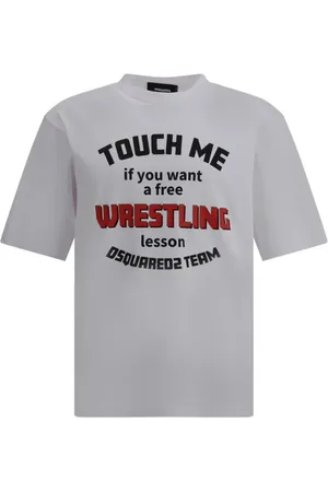 Dsquared2 Homme, Tops, Gris, Taille: L T-shirt en Coton Monogramme avec Col Rond