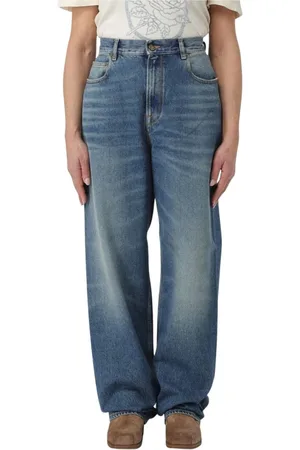 Golden Goose Femme, Jeans, Bleu, Taille: W28 Jeans à Jambes Larges Modernes pour Femmes