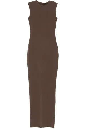 Entire Studios Femme, Robes, Brun, Taille: 36 FR Robe Maxi Sans Manches Brunette