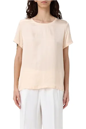 Liu Jo Femme, Blouses et Chemises, , Taille: 40 FR Chemisier en Soie Bleu à Manches Courtes