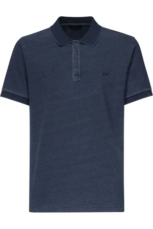 FAY Homme, Tops, Bleu, Taille: XL Polo Bleu avec Broderie Logo