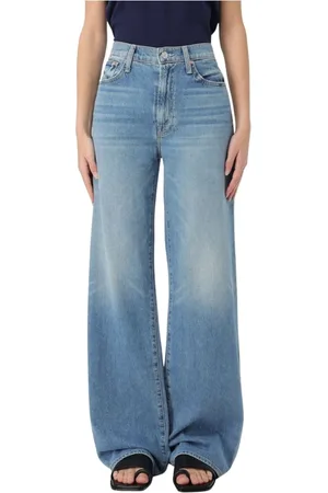 Mother Femme, Jeans, Bleu, Taille: W29 Jean Taille Haute Large Jambe Coupe Décontractée