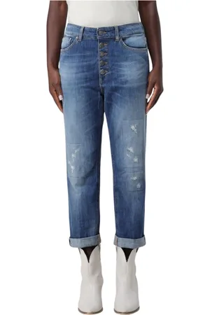 Dondup Femme, Jeans, Bleu, Taille: W25 Jean Boyfriend Délavé Confort Stylé