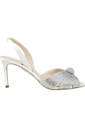 Aquazzura Femme, Chaussures, Gris, Taille: 37 EU Sandalette Flirt avec Bride Élastique