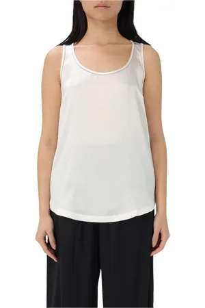 Brunello Cucinelli Femme, Tops, , Taille: 36 FR Haut Cami en Soie Noire