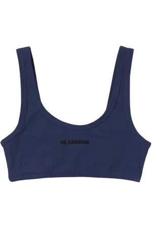 Jil Sander Femme, Maillots de bain, Bleu, Taille: 36 FR Haut de Maillot de Bain Bleu Minimaliste