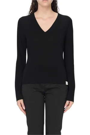 Peuterey Femme, Pulls, Noir, Taille: 38 FR Pull Élégant en Tricot Côtelé