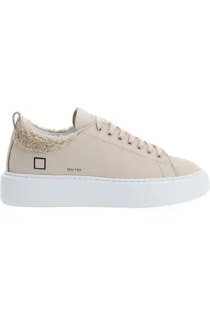 D.A.T.E. Femme, Chaussures, , Taille: 36 EU Baskets en Cuir avec Détail Logo