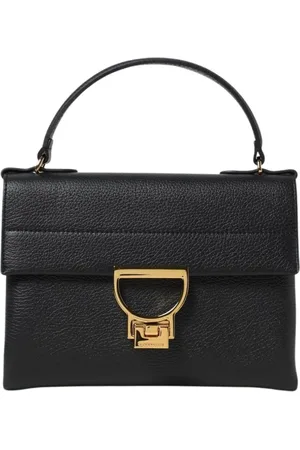 Coccinelle Femme, Sacs, Noir, Taille: ONE Size Sac à Bandoulière en Cuir Noir avec Fermeture en D