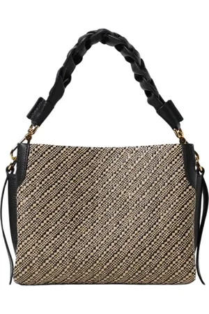 Coccinelle Femme, Sacs, , Taille: ONE Size Sac Fourre-Tout en Rafia Tissé Noir