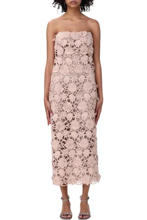 ERMANNO SCERVINO Femme, Robes, , Taille: 38 FR Robe Midi en Dentelle Florale Style Élégant