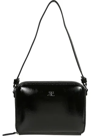 Courrèges Femme, Sacs, Noir, Taille: ONE Size Sac à main en Naplack chaîné