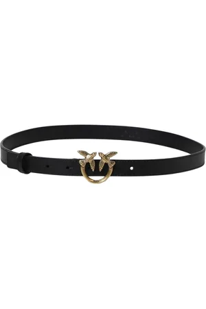 Pinko Femme, Accessoires, Noir, Taille: S Ceinture en cuir Love Birds