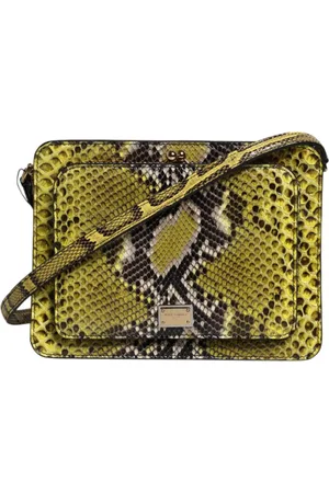 Dolce & Gabbana Femme, Sacs, Vert, Taille: ONE Size Sac bandoulière en cuir exotique vert