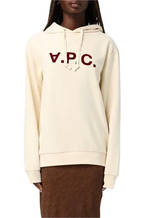 A.P.C. Femme, Sweatshirts et sweats à capuche, Blanc, Taille: 38 FR Sweat à Capuche Gris avec Logo Élégant