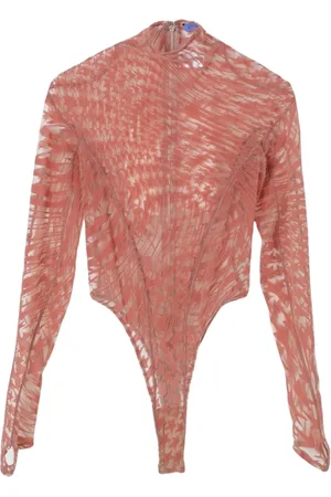MUGLER Femme, Tops, Multicolore, Taille: 38 FR Haut en Maille Noir Col Montant