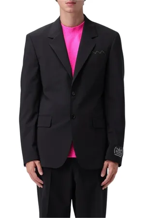 Msgm Homme, Vestes, Noir, Taille: M Blazer Noir Polyvalent Coupe Ajustée