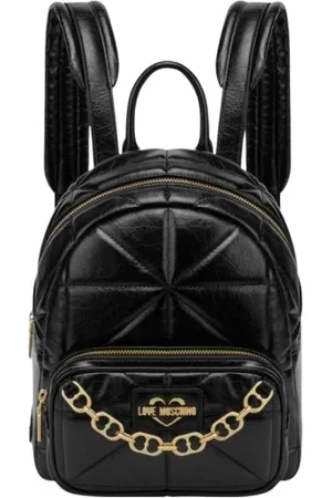 Moschino Femme, Sacs, Noir, Taille: ONE Size Sac à Dos Matelassé Détail Chaîne