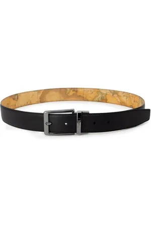ALVIERO MARTINI 1A CLASSE Homme, Accessoires, Noir, Taille: 120 CM Ceinture en cuir avec détails en polyuréthane