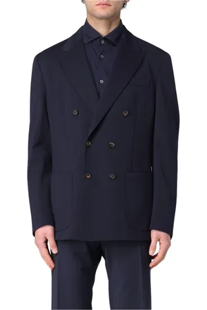 ELEVENTY Homme, Vestes, Bleu, Taille: XL Blazer Bleu à Double Boutonnage