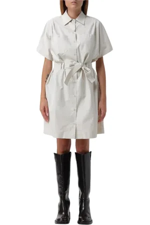 A.P.C. Femme, Robes, Blanc, Taille: 38 FR Robe Mini Blanche Ceinturée