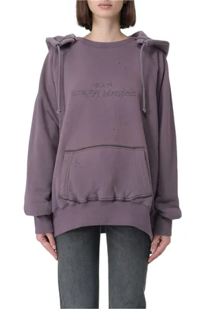 Maison Margiela Femme, Sweatshirts et sweats à capuche, Violet, Taille: 38 FR Sweat à Capuche Violet Usé