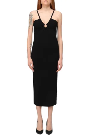 Michael Kors Femme, Robes, Noir, Taille: 38 FR Robe Midi Élégante Noire