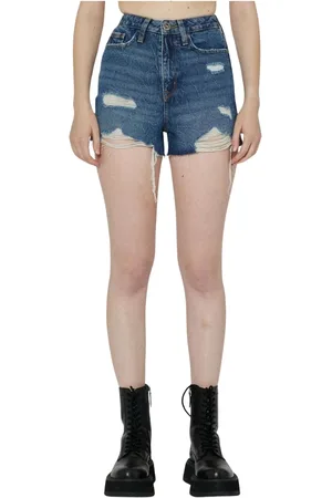 John Richmond Femme, Shorts, Bleu, Taille: W27 Shorts en denim