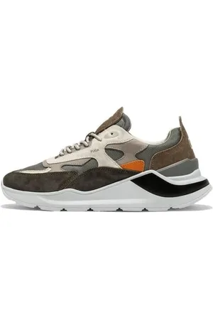 D.A.T.E. Homme, Chaussures, Gris, Taille: 43 EU Baskets en Cuir Gris avec Semelle en Caoutchouc