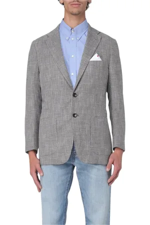 Kiton Homme, Vestes, Gris, Taille: L Veste de Sport Texturée Marron