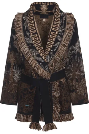Alanui Femme, Pulls, Multicolore, Taille: 42 FR Jungle Toile de Jouy Cardigan