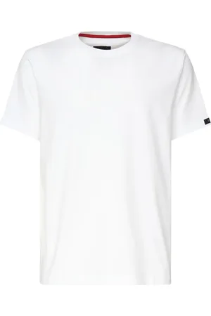 FAY Homme, Tops, Blanc, Taille: XL T-shirts et Polos Blancs avec Logo