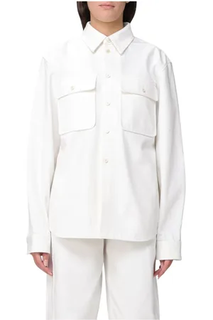 Jil Sander Femme, Blouses et Chemises, Blanc, Taille: 40 FR Chemise blanche à manches longues pour femmes