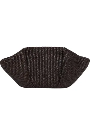 Brunello Cucinelli Femme, Sacs, Brun, Taille: ONE Size Pochette Tissée Marron