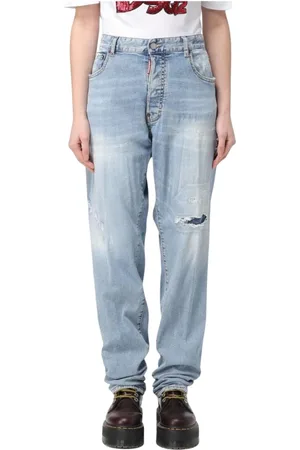 Dsquared2 Femme, Jeans, Bleu, Taille: 32 FR Jeans élégants Distressed Light Wash